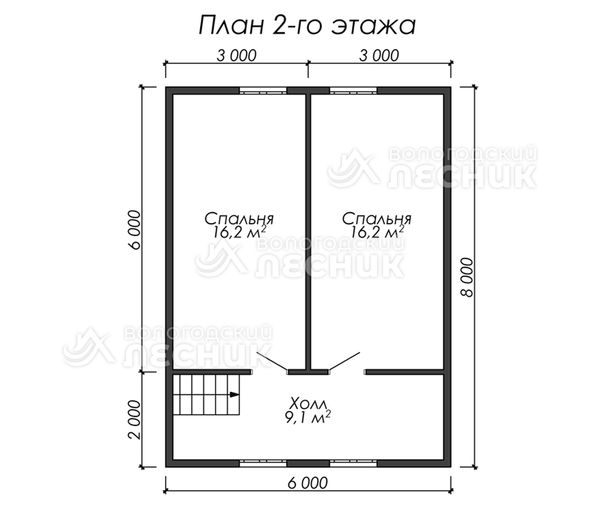 Проект каркасного дома 9х8 «Большая медведица»