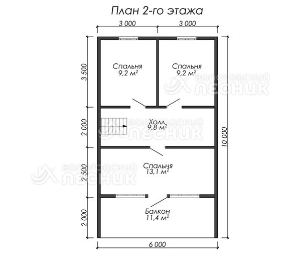 Проект дома из бруса 10х8 «Песня»