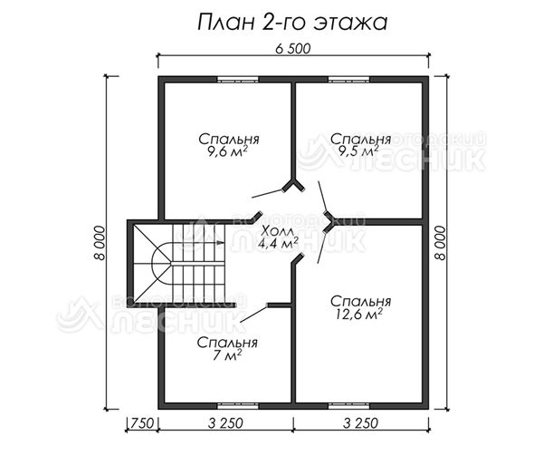 Проект дома из бруса 10х8 «Рассвет»