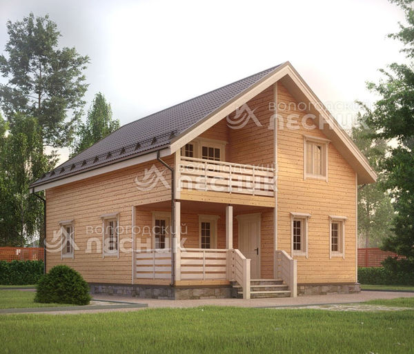 Проект каркасного дома 10х8 «Райский уголок»