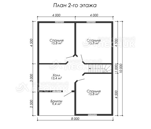 Проект каркасного дома 10х8 «Райский уголок»