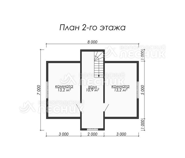 Проект дома из бруса 8x7 «Коллекционный»