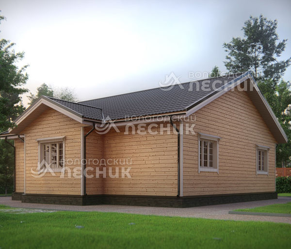 Проект дома из бруса 10x10 «Тихий угол»
