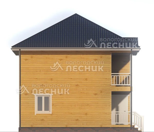 Проект дома из бруса 8x8 «Незнакомка»
