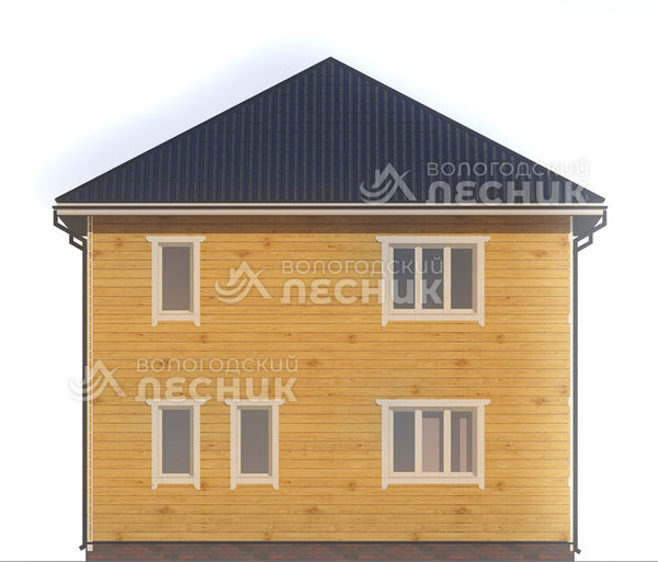 Проект дома из бруса 8x8 «Незнакомка»