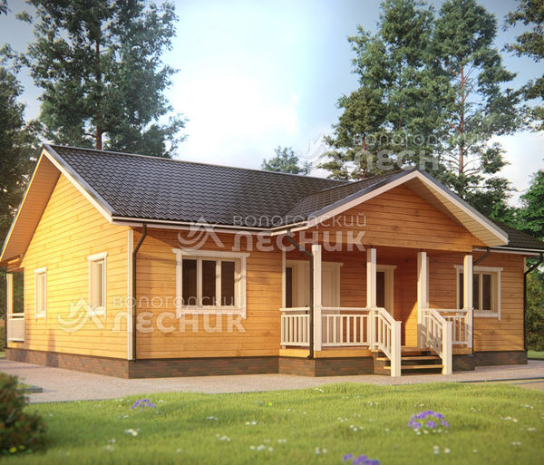 Проект дома из бруса 13x12 «Рябиновый»