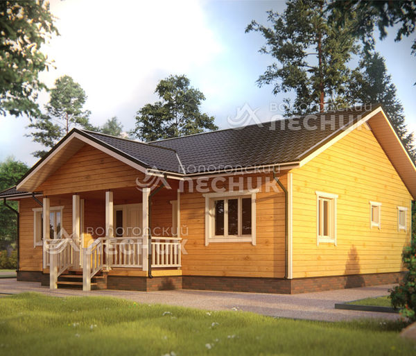 Проект дома из бруса 13x12 «Рябиновый»