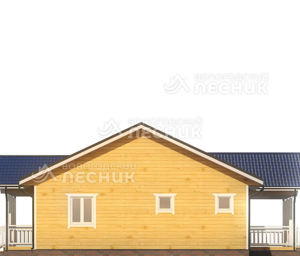 Проект дома из бруса 13x12 «Рябиновый»