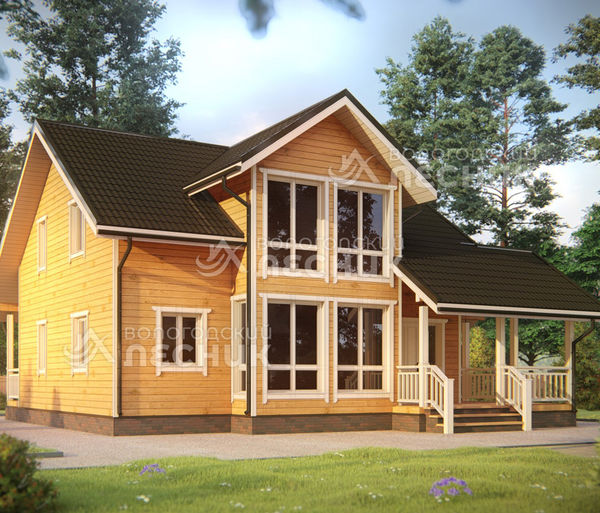 Проект дома из бруса 11.5x11.5 «Вельгия»