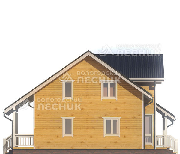 Проект дома из бруса 11.5x11.5 «Вельгия»