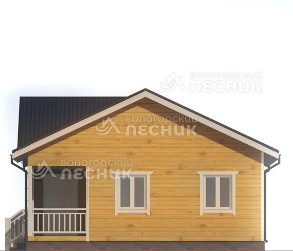 Проект дома из бруса 11.5x8 «Звездный»