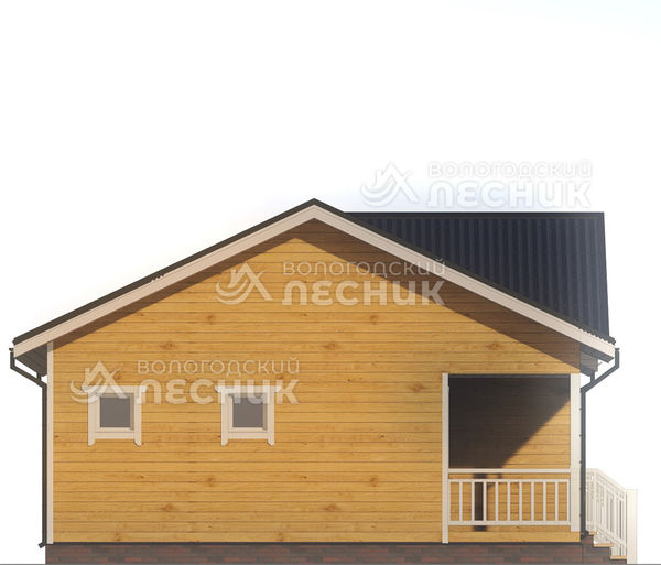 Проект дома из бруса 11.5x8 «Звездный»