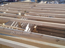 Дом 10х8.5 из сухого из бруса в д. Сенино