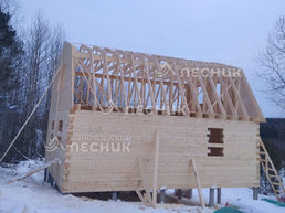 Дом 9х8 из сухого бруса под ключ в д. Жарки