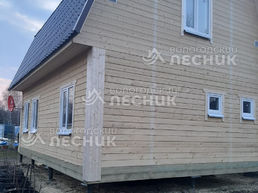 Дом 8х6 из сухого бруса под ключ в СНТ Полутино