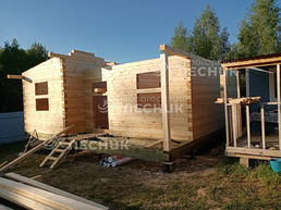 Дом 8х7.5 из профилированного бруса 150х150 мм под ключ в д. Григорьевское