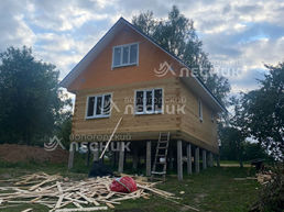 Дом 8х6 с открытой террасой 3х1.5 из сухого профилированного бруса 200х150 мм под ключ в д. Калужское