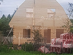 Дом 10.5х7.5 из сухого профилированного бруса 150х150 мм под ключ в СНТ Тростянка