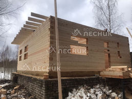 Дом 10х8 с гаражом из бруса под ключ в д. Плешково