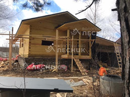 Дом 10х8 с гаражом из бруса под ключ в д. Плешково