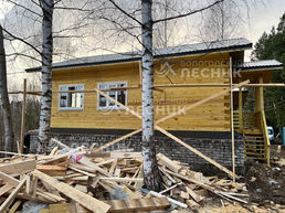 Дом 10х8 с гаражом из бруса под ключ в д. Плешково