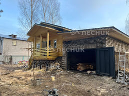 Дом 10х8 с гаражом из бруса под ключ в д. Плешково