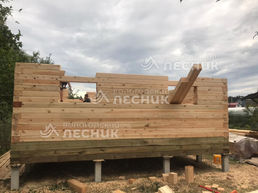Дом 8х6 из бруса под усадку в СНТ Мичуринец