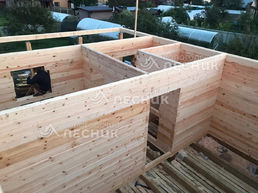 Дом 8х6 из бруса под усадку в СНТ Мичуринец