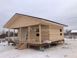 Дом 8х8 из сухого профилированного бруса 150х150 мм под усадку