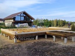 Баня 12х6 с террасой 4х3 из бруса под ключ в д. Таболово