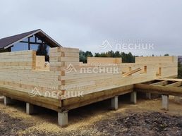 Баня 12х6 с террасой 4х3 из бруса под ключ в д. Таболово